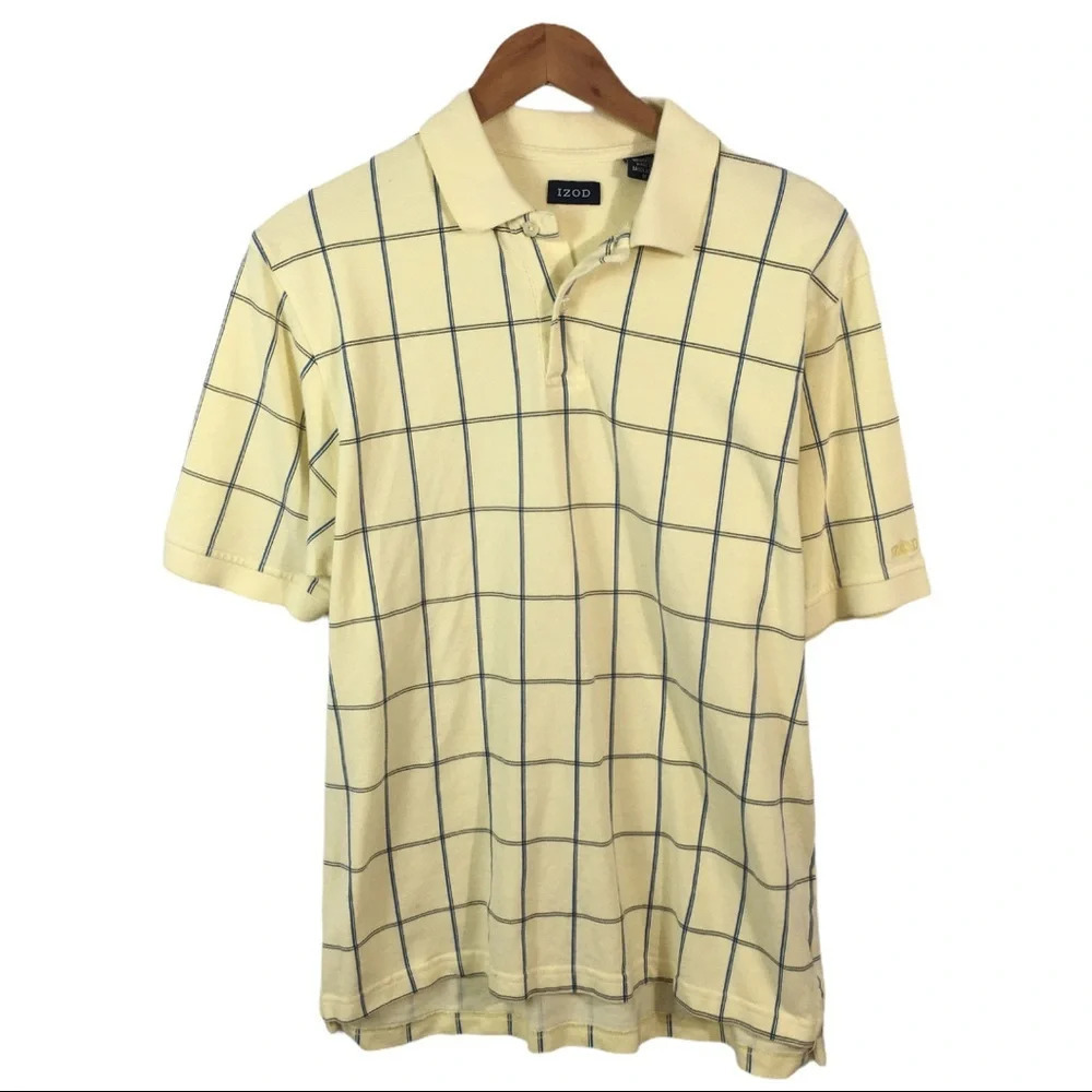 PO418 Izod Designer Striped pique Polo Shirt M